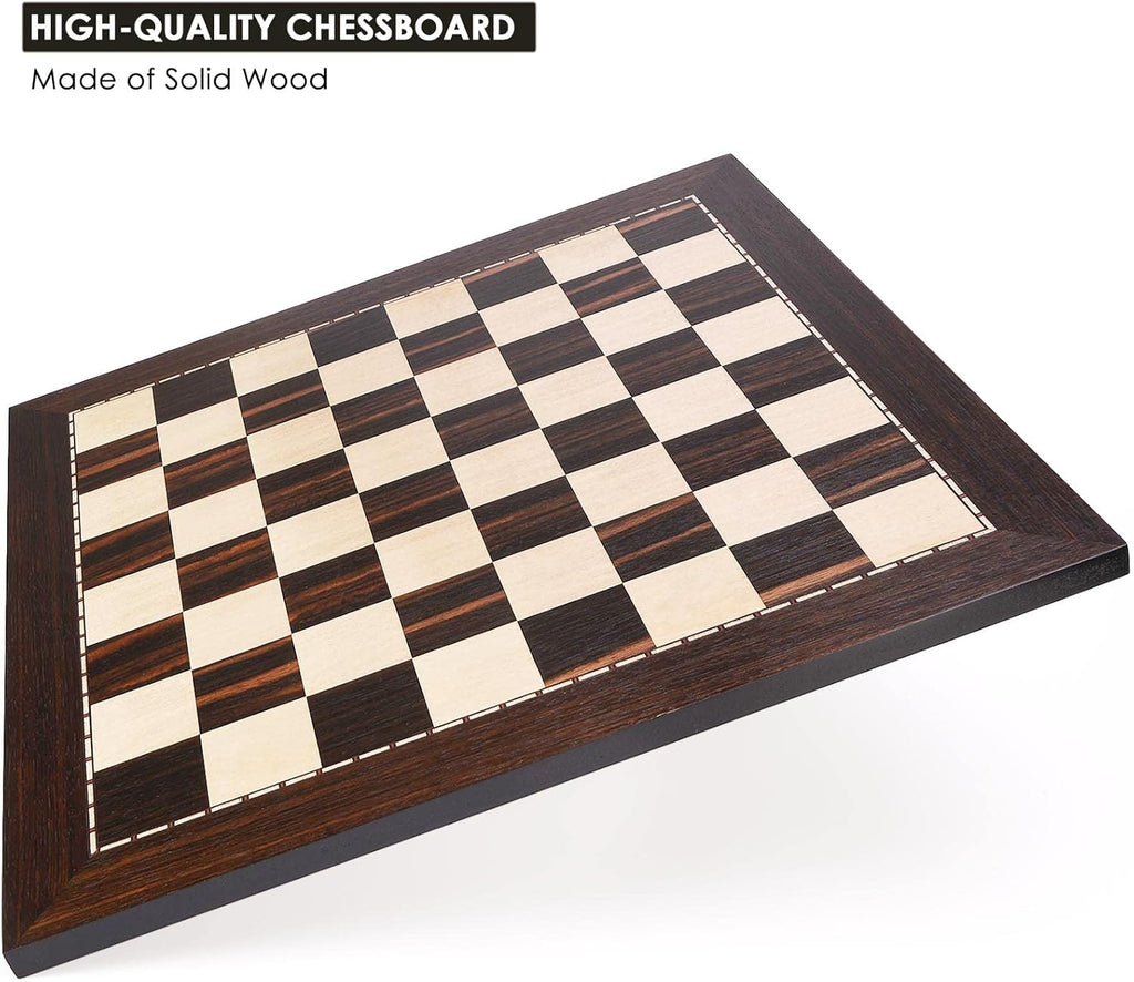 19 Inch Wooden Tournament Chess Board with 2.0 Inch Squares M83407