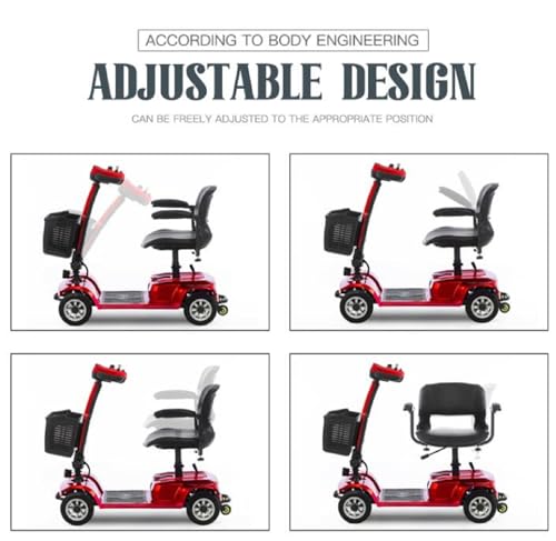 4 Wheel Mobility Scooter for Seniors, 400 lbs, Foldable Travel Scooter with Basket M322