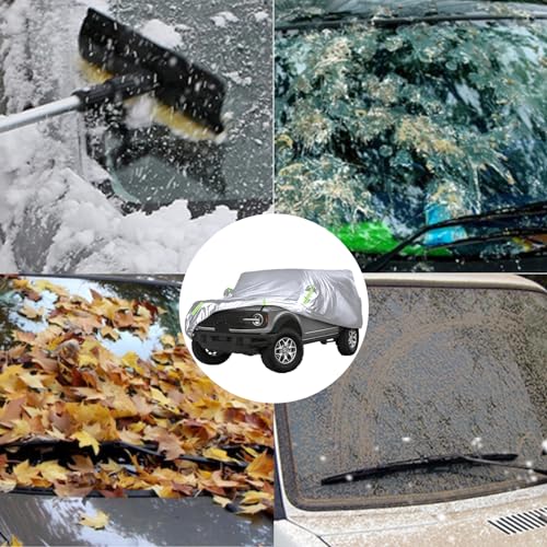 Car Cover for Jeep Gladiator JT 2020-2024, Waterproof 600D Oxford Fabric with Zipper Door K42360