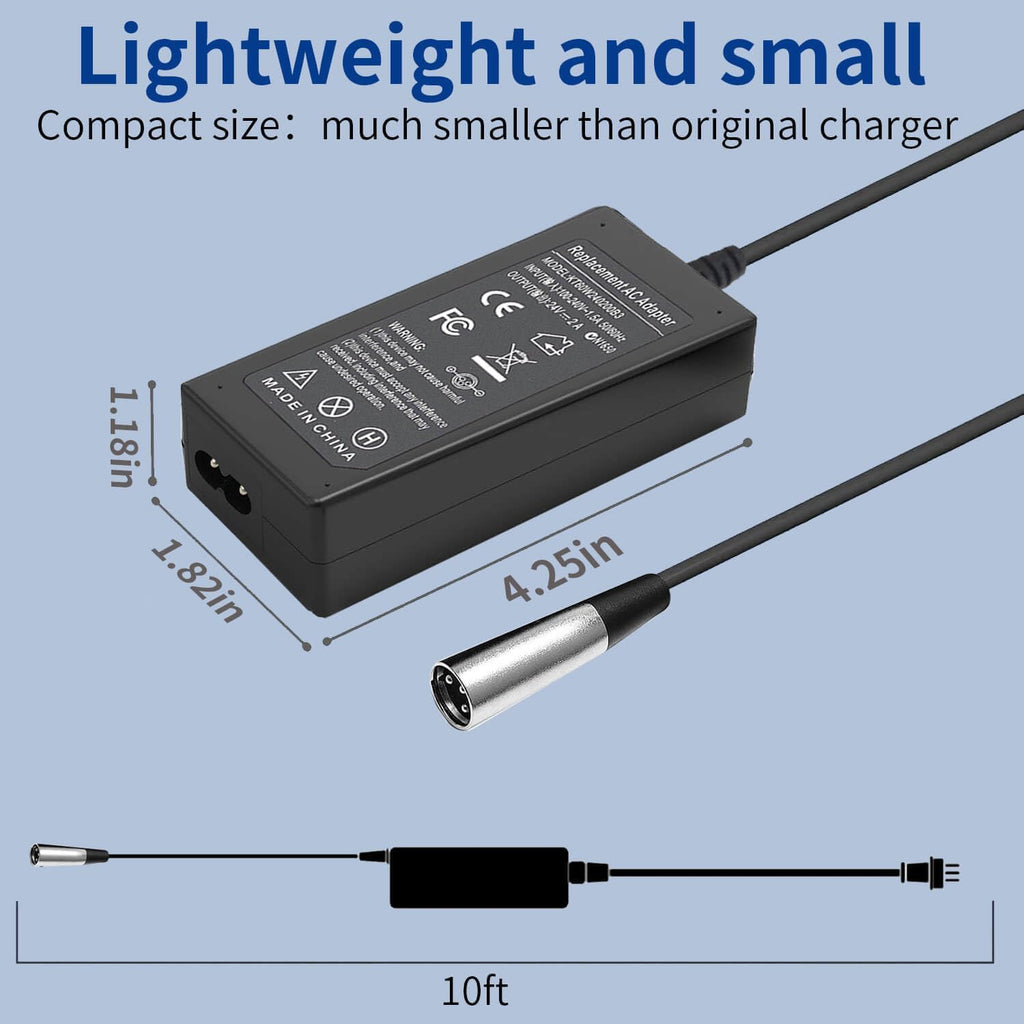 24V 2A 3-Pin XLR Electric Scooter Battery Charger E67655