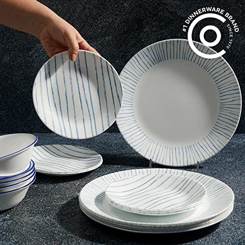 18-Piece Dinnerware Set for 6, Triple Layer Glass, Chip Resistant, Lightweight Z5577