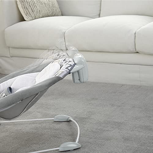 Automatic Baby Bouncer Seat with White Noise, Music, Toy Bar & 2 Plush Infant Toys, 0-6 Months Up to 20 lbs T1932