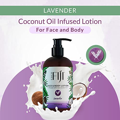 Face & Body Lotion with Coconut Oil for Dry Skin, Fragrance Free, 12 oz B66742