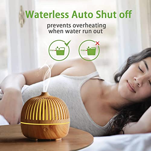 Wood Grain Ultrasonic Essential Oil Diffuser 30ml Portable Aromatherapy G821141
