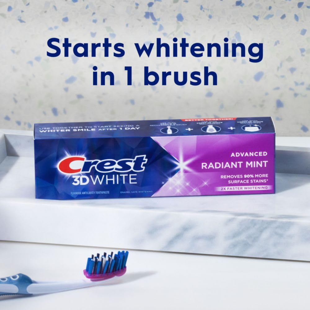 Teeth Whitening Toothpaste, Radiant Mint, 3.3 oz, Pack of 3 E503829