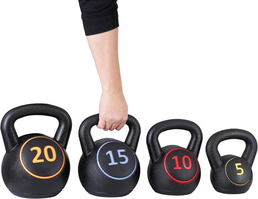 Kettlebell Set 4 Piece Strength Training Weight Set 5-20lb Y195