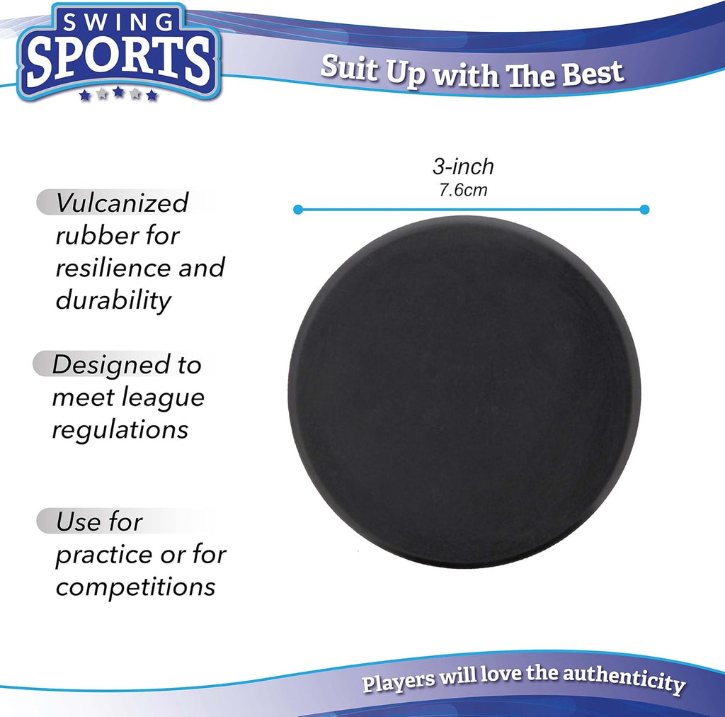 100pk Rubber Street Hockey Pucks for Outdoor and Ice Practice Y927