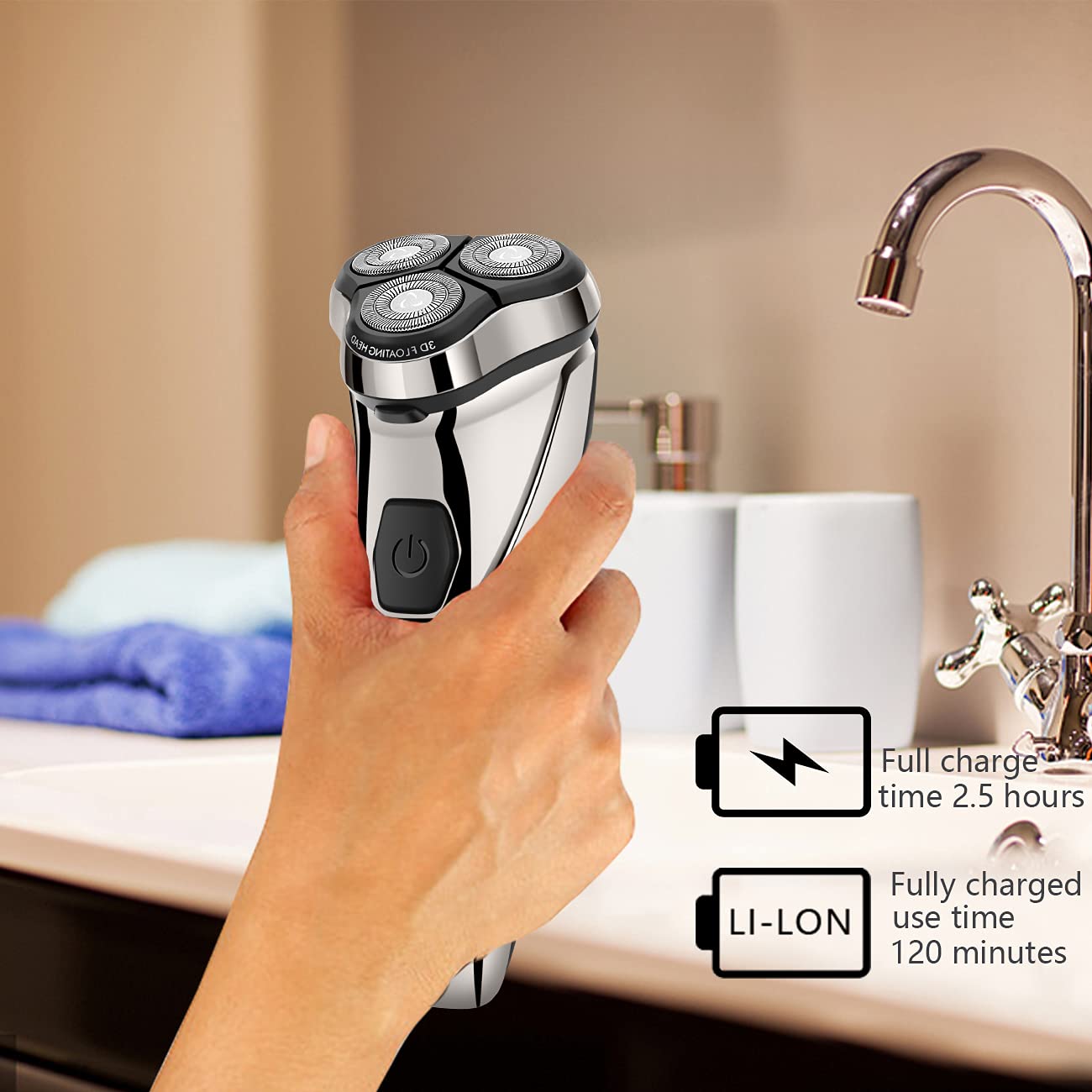 Electric Razor for Men with Pop-up Trimmer, Wet & Dry Cordless U250