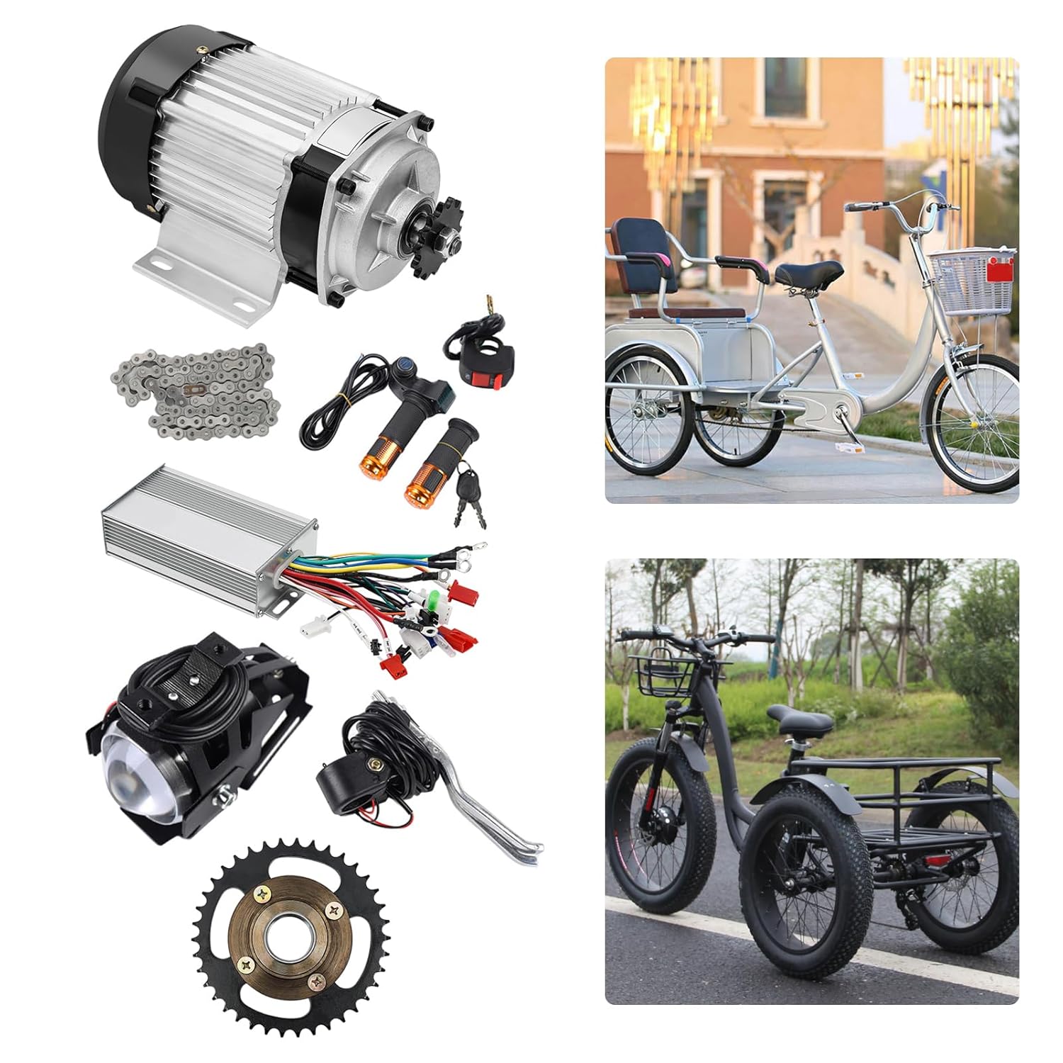 Electric Brushless Motor Kit 48V 750W for Tricycle, Scooter, E-Bike M888667