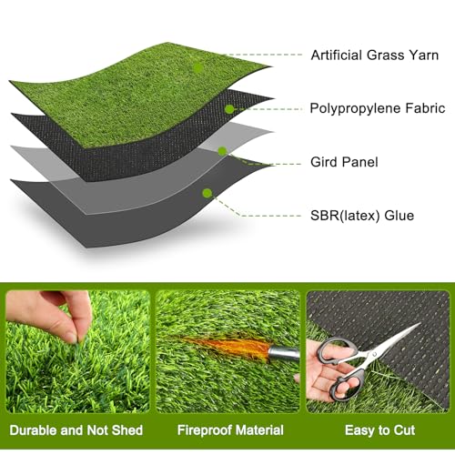 2 Pack 26"x30" Reusable Dog Grass Pee Pads with Drainage Holes U9354