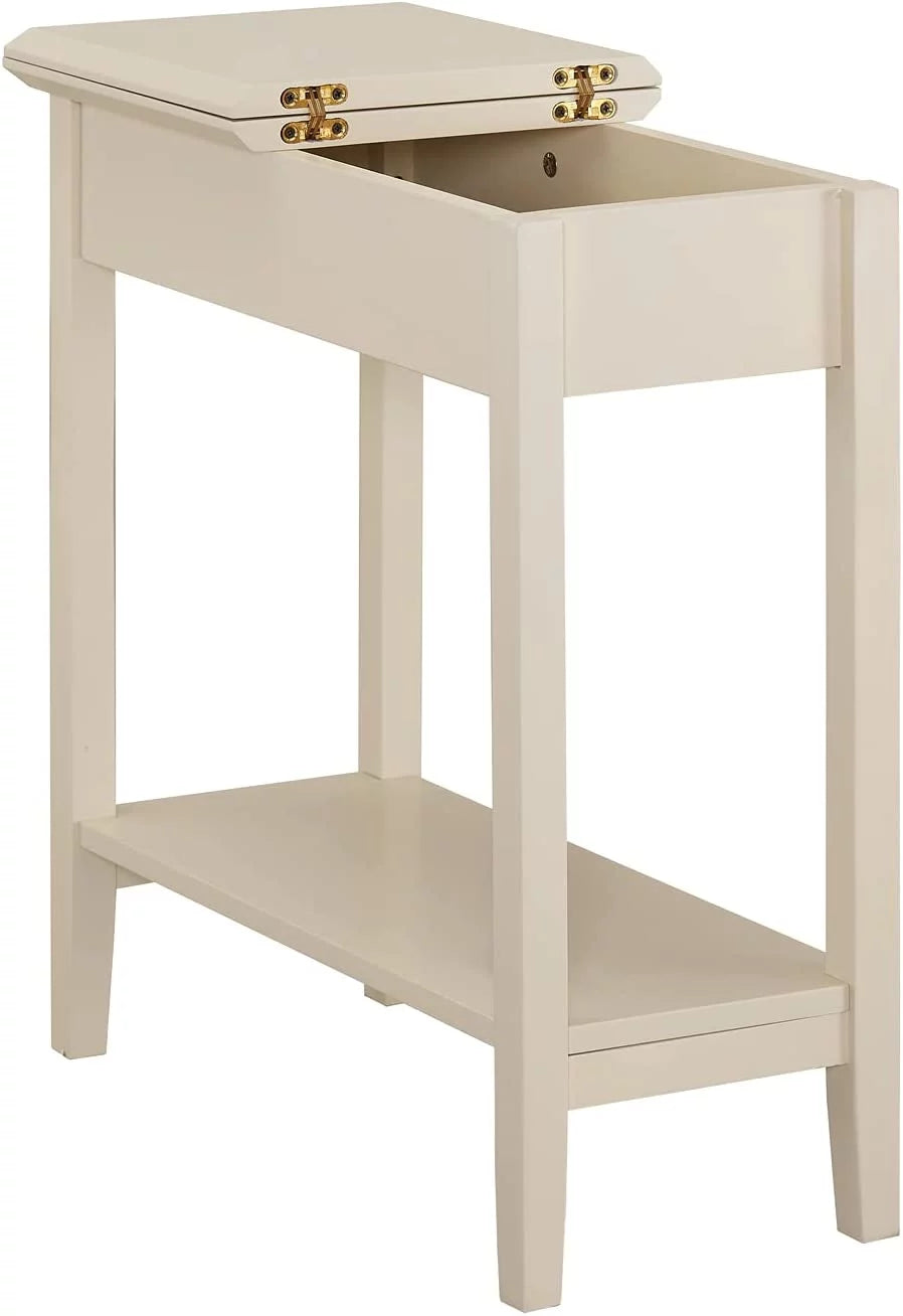 Narrow End Table with Storage Shelf for Small Spaces I331605