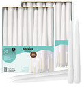 BOLSIUS Long White Taper Candles - Bulk Pack of 30 Count - 10-inch Unscented Household Candlesticks - Premium European Quality Wax - 8 Hour Long Burning Candles for Home Décor, Weddings & Parties