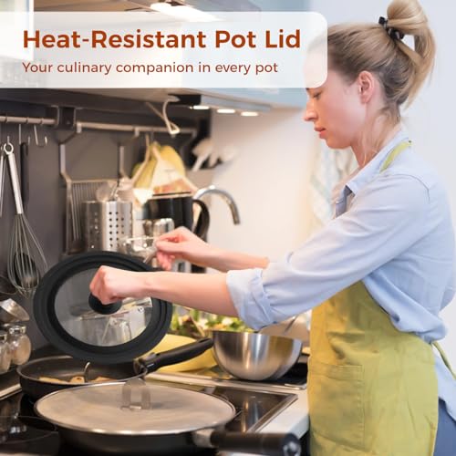 Universal Pan Lid with Clear Window for Pots, Pans, Skillets, Woks C222